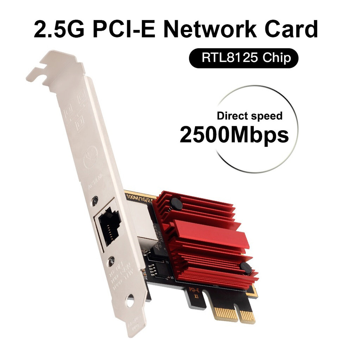 PCI-E Network Adapter RTL8125 2.5Gbps Gigabit Ethernet Card RJ45 NIC Controller