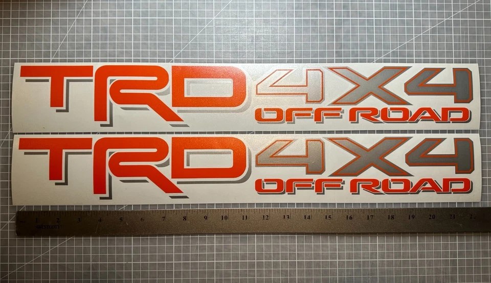 Calcomanías adhesivas todo terreno TRD 4x4 22", se adapta a Toyota Tacoma, Tundra, 4Runner, FJ Foto 3 de 4