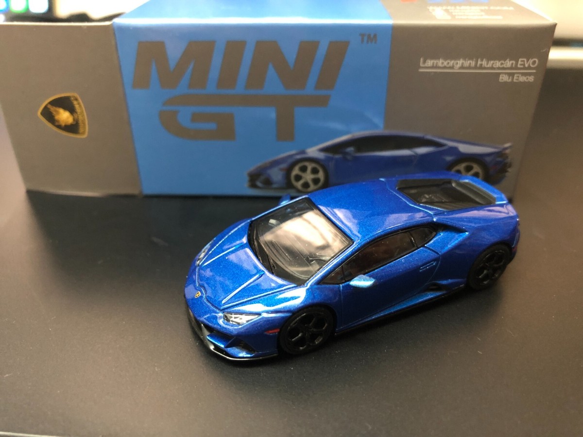 MINI GT 229 chase (opened) Lamborghini Huracán EVO Blu Eleos