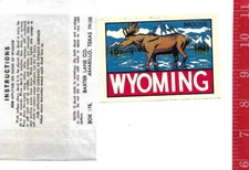 Vintage water decal Wyoming Moose Baxter Lane Co. 