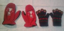 Christmas 101 Dalmatian Mittens Wool gloves Red And Black Disney Size S M