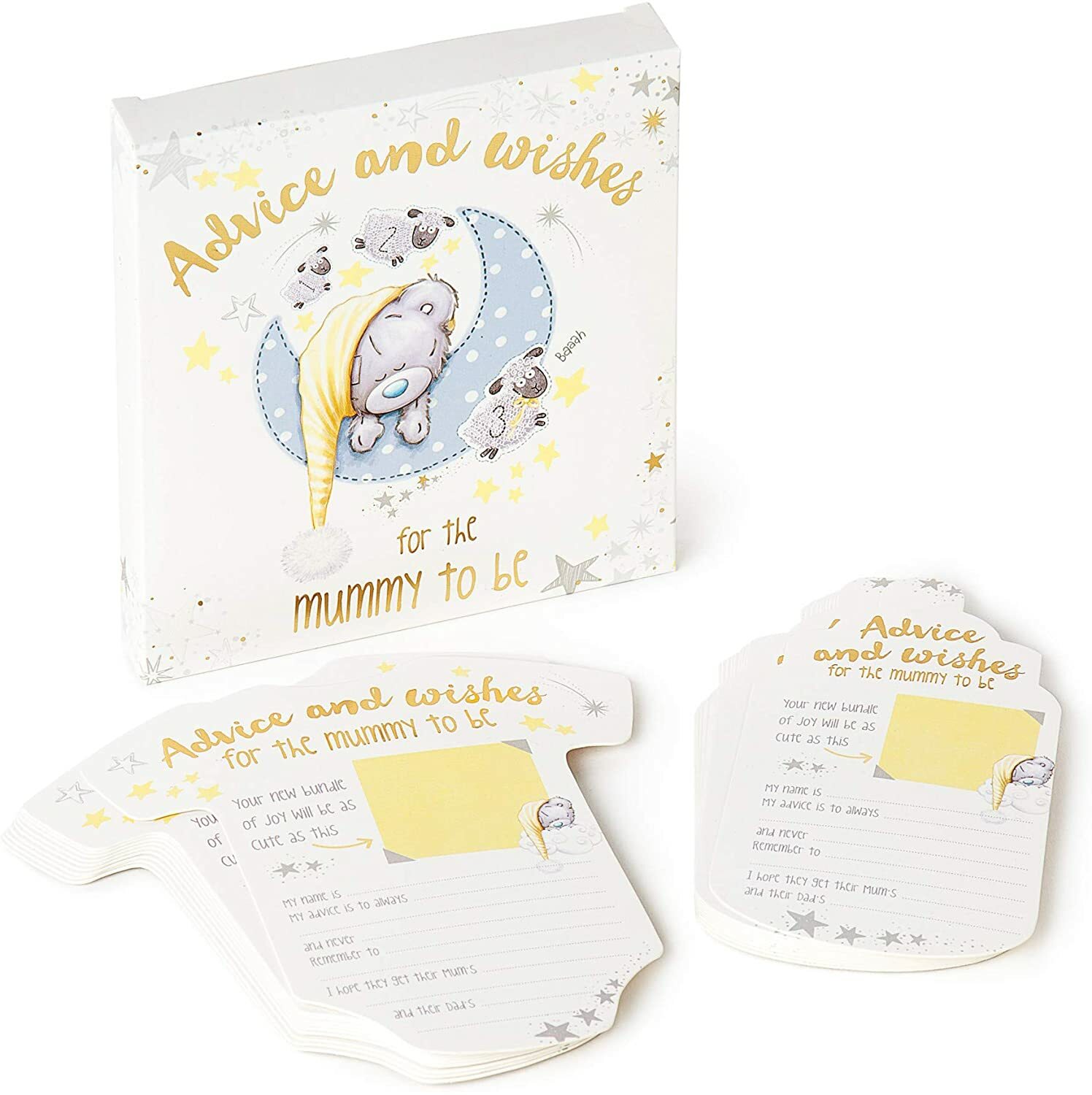 Me To You Tiny Tatty Teddy Baby Shower Prediction And Advice Cards - Red - Image 2
