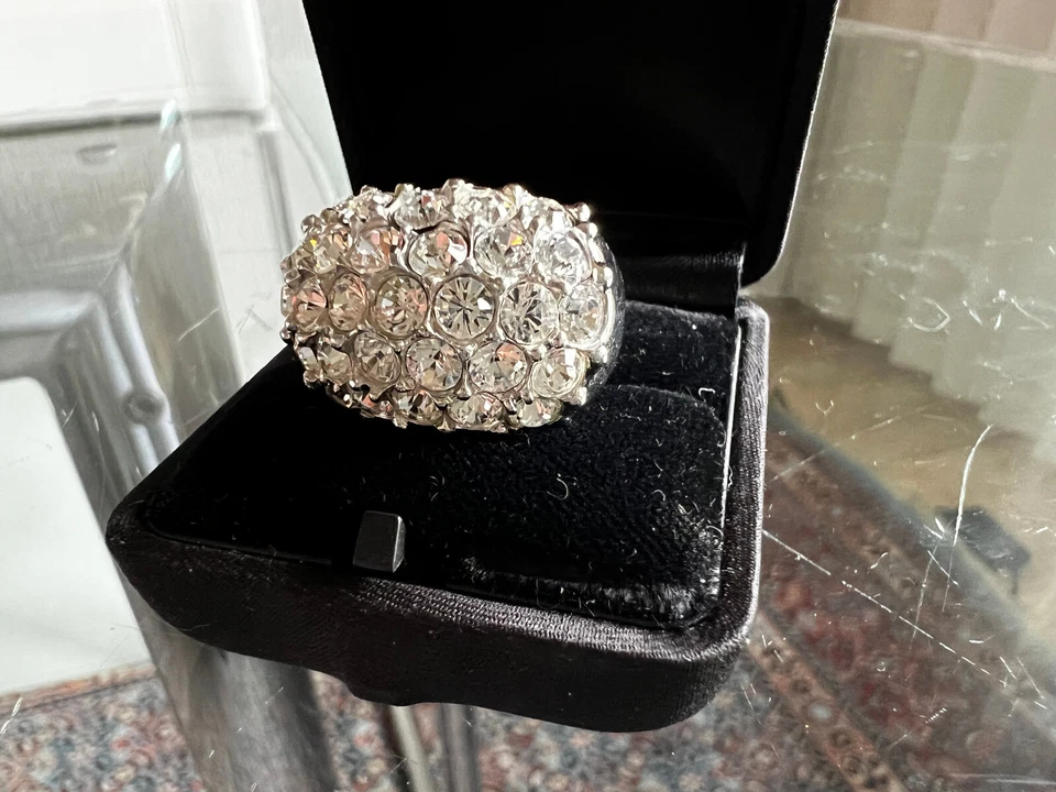 RING mi 22 großen Strass-Steinen,Größe 20 mm(2cm)Edelstahl-Ring,Hingucker - Bild 3 von 4