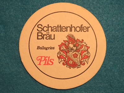 Beer Bierdeckel COASTER ~  Bierbrauerei Schattenhofer Pils from Bayern, Germany