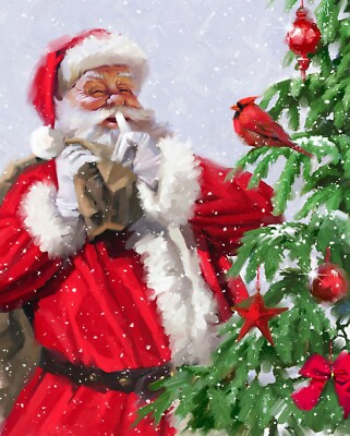 Santa and Cardinal Panel