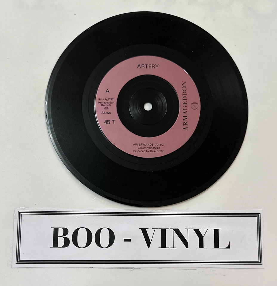 Artery  - Afterwards / Into The Garden  7” Punk / New Wave Vinyl Record EX / EX - Image 3 of 4