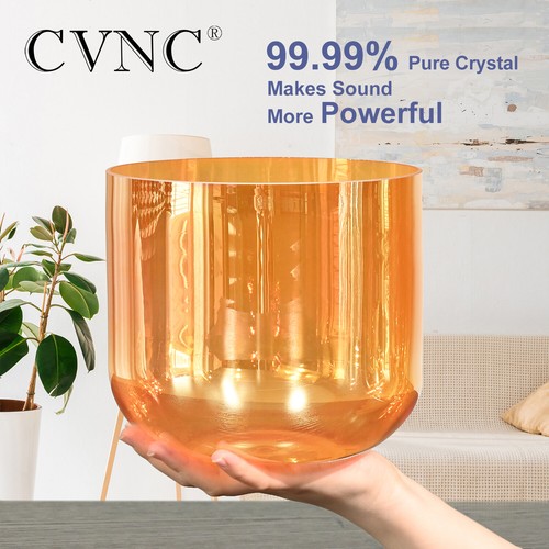 CVNC 6 Inch Chakra Alchemy Color Cosmic Clear Crystal Sing Bowl Sound Heal Reiki - Picture 15 of 24