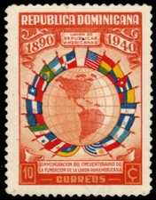DOMINICAN REPUBLIC 354 - Pan Am Union 50th Anniversary "Flags" (pb14993)