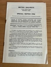 Kidsgrove - Grange Junction Special Notice Booklet Private BR London Midland 66