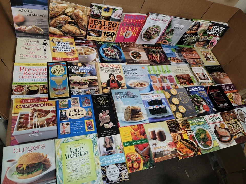 Lot of 20 Cooking Baking Recipe Grilling Low-Fat Ingredient Books MIX-UNSORTED Foto 3 de 4