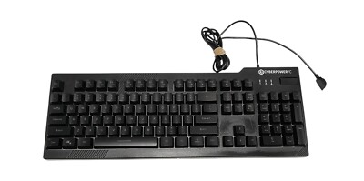 Cyberpower PC 01 NOHI LED Wired Gaming Keyboard Black KB-161-306 Tested & Works