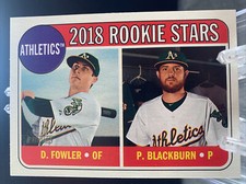 2018 Topps Heritage #358 Oakland Athletics Rookie Stars Dustin Fowler