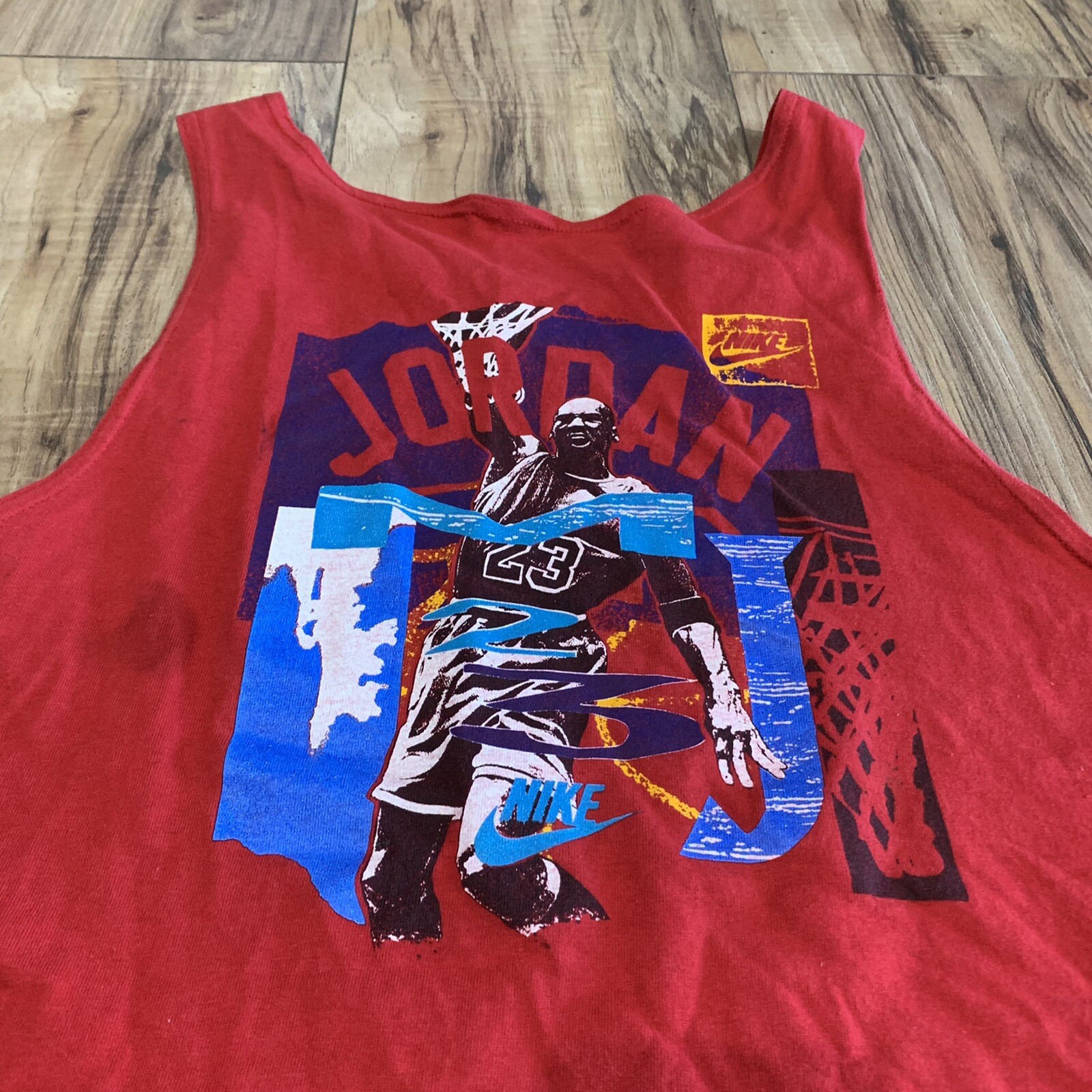 Vintage 90s Nike Jordan Michael Jordan Tank Top Size … Gem