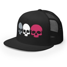 Triple Skull Hat, Skulls Trucker Cap