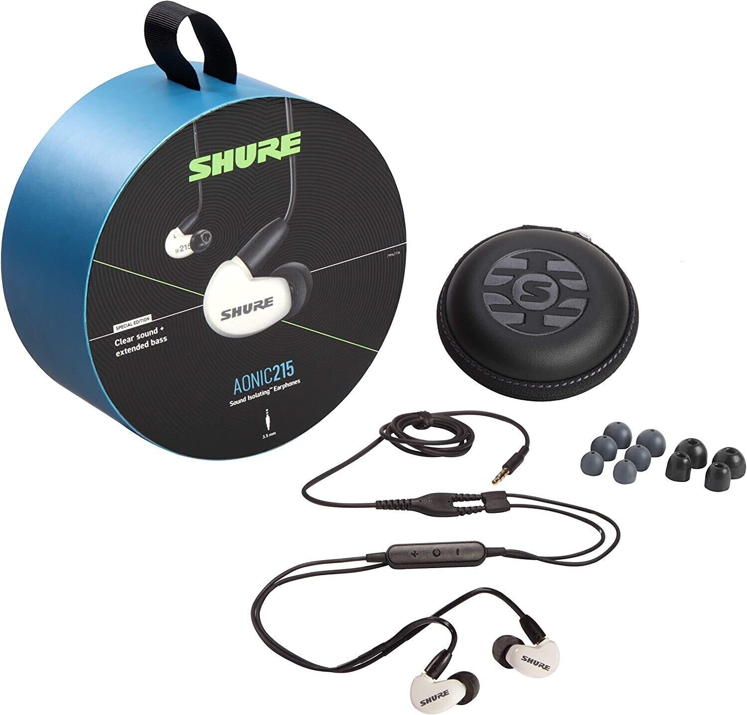 Shure SE215 Special Edition Sound-Isolating Earphones, SE215DYWH+