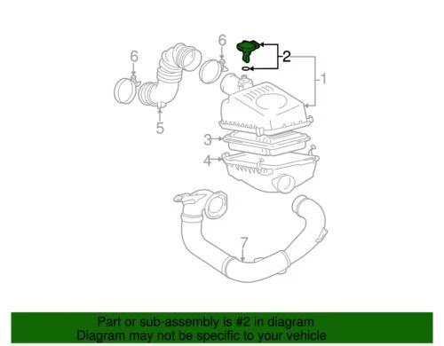 Genuíno GM 2003-2008 Pontiac Vibe Base 1.8L L4 Sensor de Fluxo de Ar de Massa de Gás 19205185 - Imagem 2 de 2