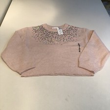 The Children  s Place Girls Sequin Sweater Pink M