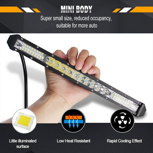 For Polaris Xpedition Mount 12" Single Row LED Work Light Bar Spot Flood Combo - Bild 13 von 22