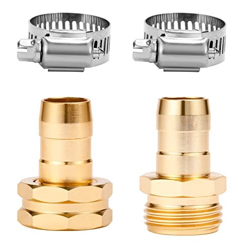 Metal Brass 5/8 Garden Hose Repair Mender Kit Male Female Repair with