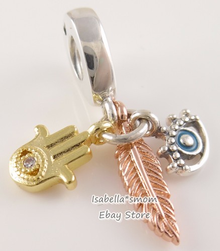 HAMSA~EYE~FEATHER Spirituality PANDORA 