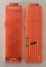 Nerf Lot of 2 Orange 18 Round Max Dart Ammo Clip Magazine Replacement N-Strike