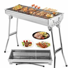 BBQ Barbecue Grill Fold Portable Charcoal Stove Camping Garden Outdoor BBQ US