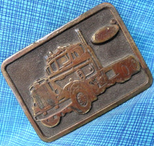Peterbilt Truck Promo Belt Buckle Trucker Transport Vtg 70s Adezy Denver .MMR780