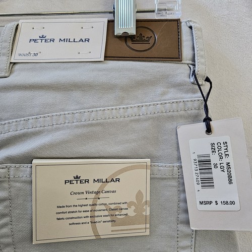 Peter Millar Pants Mens 30x33 Crown Vintage Canvas Performance Golf Preppy NWT - Picture 8 of 12