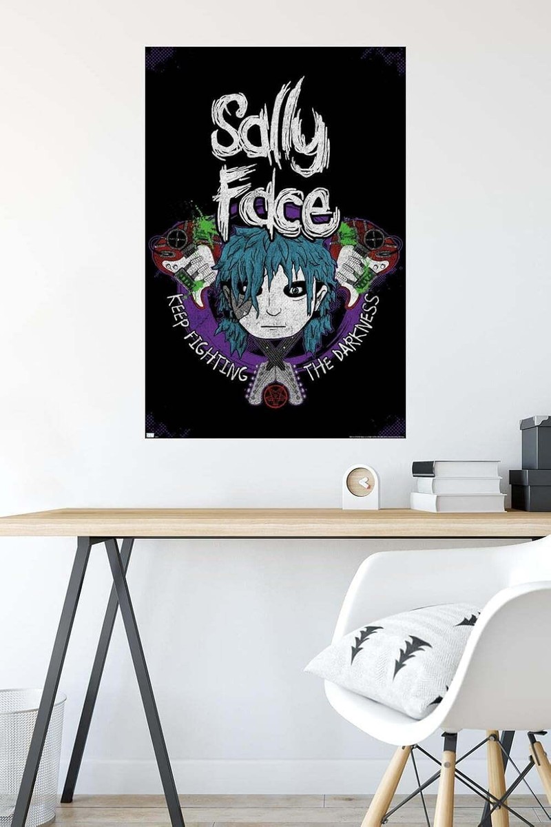 Sally Face - Crossed Guitars Wall Poster, 22.37