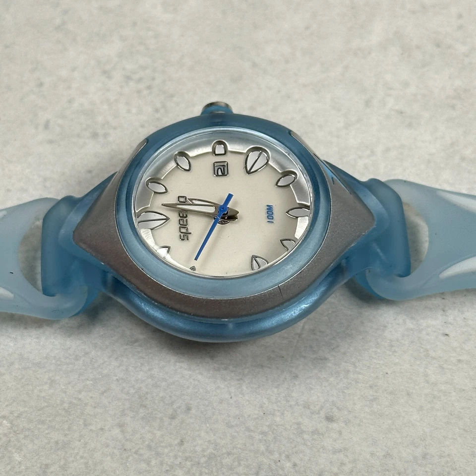Speedo Watch Womens 34mm Round Date Blue Sport Casual Water Resist New Battery - Image 2 of 4
