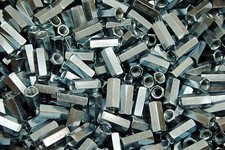  125 Hex Coupling Nuts 5/16-18 x 1/2 x 1-1/8 Threaded Rod Connector Zinc