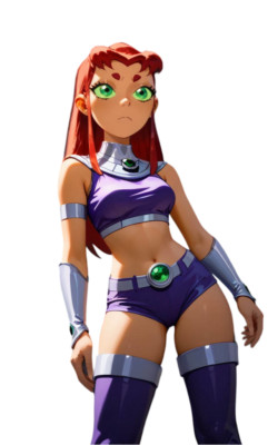 Starfire Teen Titans Waifu Weatherproof Anime Sticker 6'' Car Decal