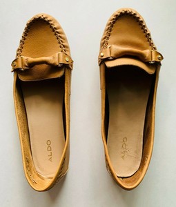 aldo gold loafers