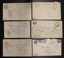 Canada WWII "FIELD POST OFFICE" Cancel Military Covers/Postcards, Lot of 55