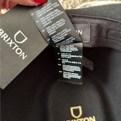 Brixton | Women's 100% Wool Wesley Fedora Hat Size Large 7.5 Black NWT - 第 9/9 張圖片