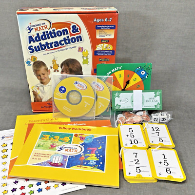 Hooked on Math Addition & Subtraction 1st grade Ages 6-7 Teaching Kit Workbooks