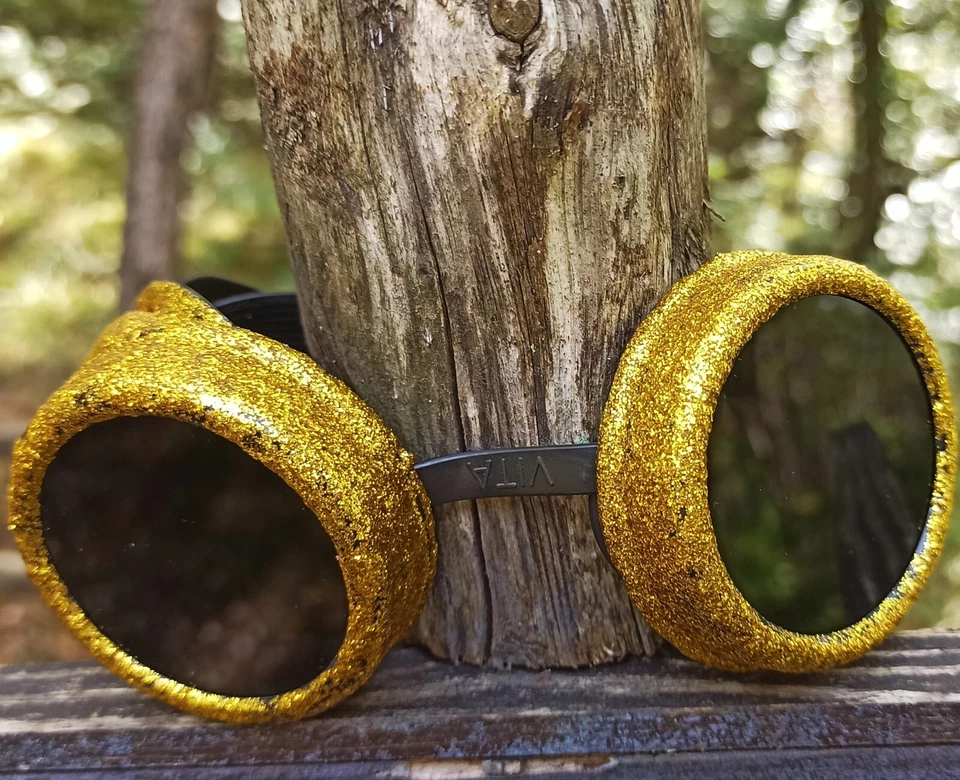 Gafas Steampunk Gafas Brillo Dorado Brillo Aviador Gafas Victorianas Juegos con disfraces Foto 4 de 4