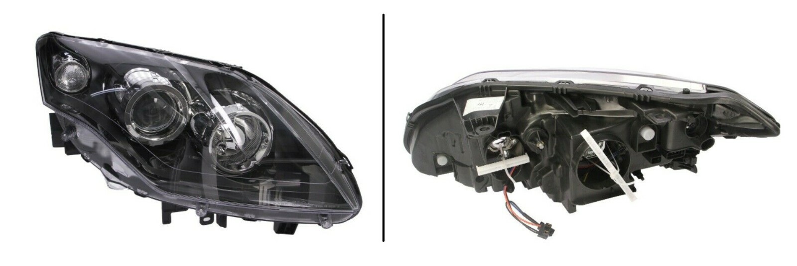 Phare avant droit H7 noir pour Renault Laguna 3 de 2007 à 2015
