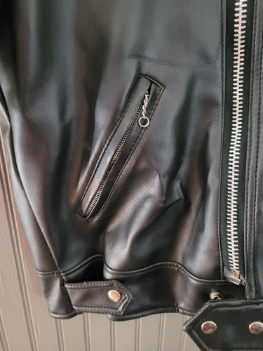 Zayre Menshop Giacca Vintage Uomo Nero Finta Pelle - Foto 4 di 24
