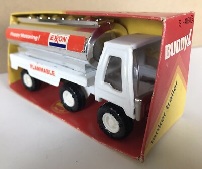 Buddy L Exxon Tanker Trailer Toy S-4888 E Happy Motoring! Steel Plastic Vintage