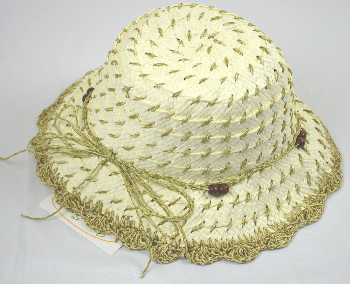 Summer beaded bucket hat Hats For Women Boho Straw Bucket Hat For Women - Foldable  main image 3