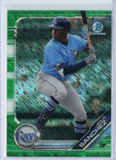 2019 Bowman Chrome Prospects Green Shimmer Refractors #BCP185 Jesus Sanchez