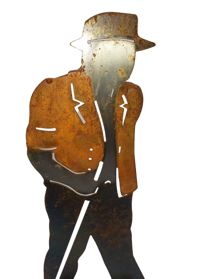 Estatua de metal de pastor vintage de 13" Foto 3 de 4