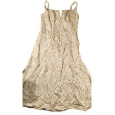 Watters & Watters Dress Womens Small Green Floral Jacquard Fit Flare Made USA