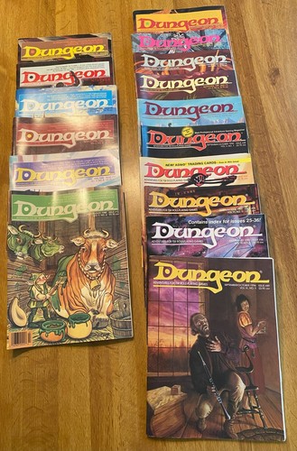 Collection of 16 Dungeon Magazines (7-16, 21, 25, 34-36, 49) TSR AD&D