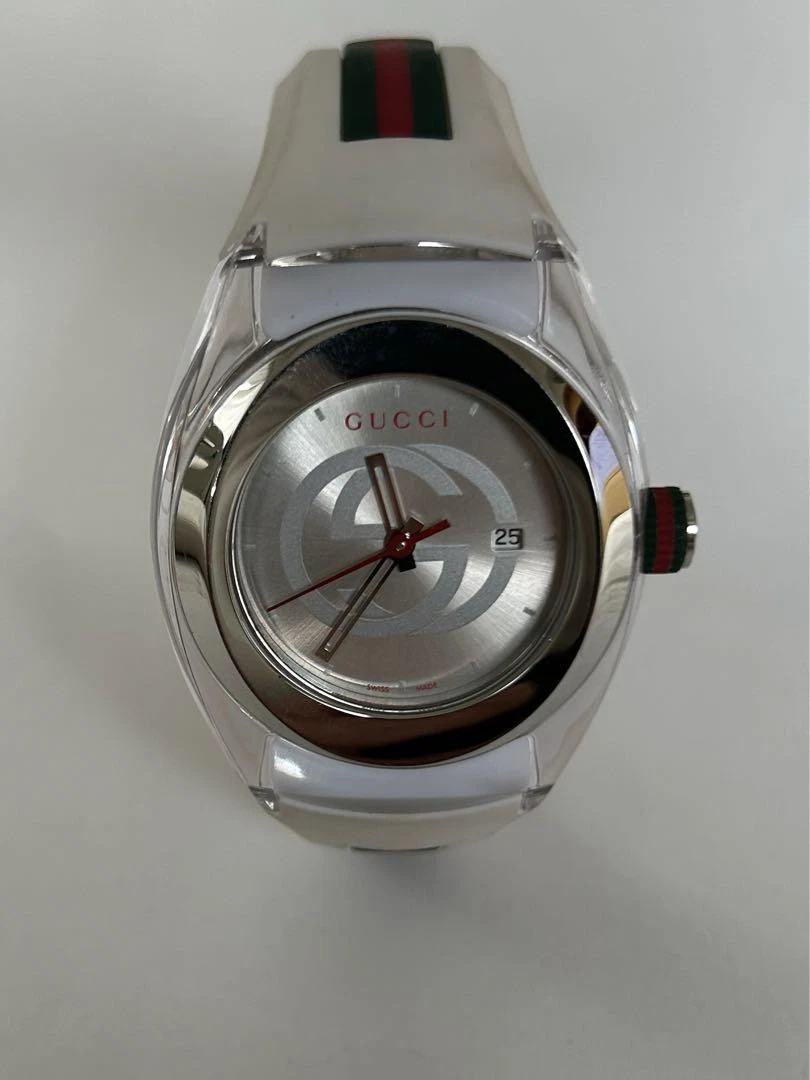 GUCCI Orologio donna usato Gucc Sync3 137.3o quarzonte quadran argentono cintu