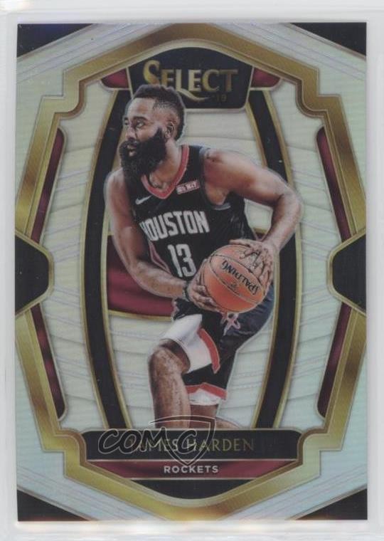 2018-19 Panini Select Premier Level Silver Prizm James Harden #158 02v3