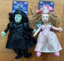 Vintage NANCO 14 inch "Elphaba and Galinda"  Plush Dolls with Display Tags