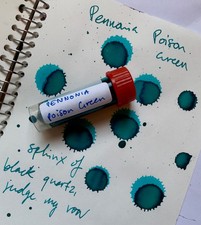 Pennonia Poison Green 3ml foutnain pen ink sample - ships from UK