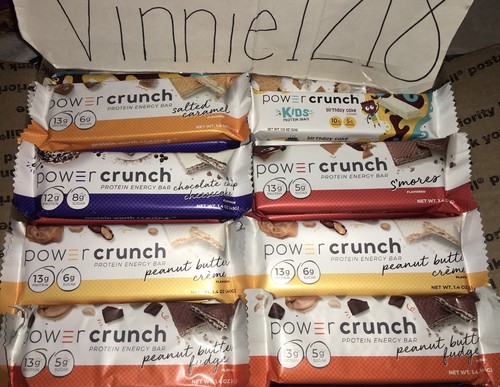77 Power Crunch Protein Bars Chocolate Chip Cheesecake Peanut Butter Creme Cake